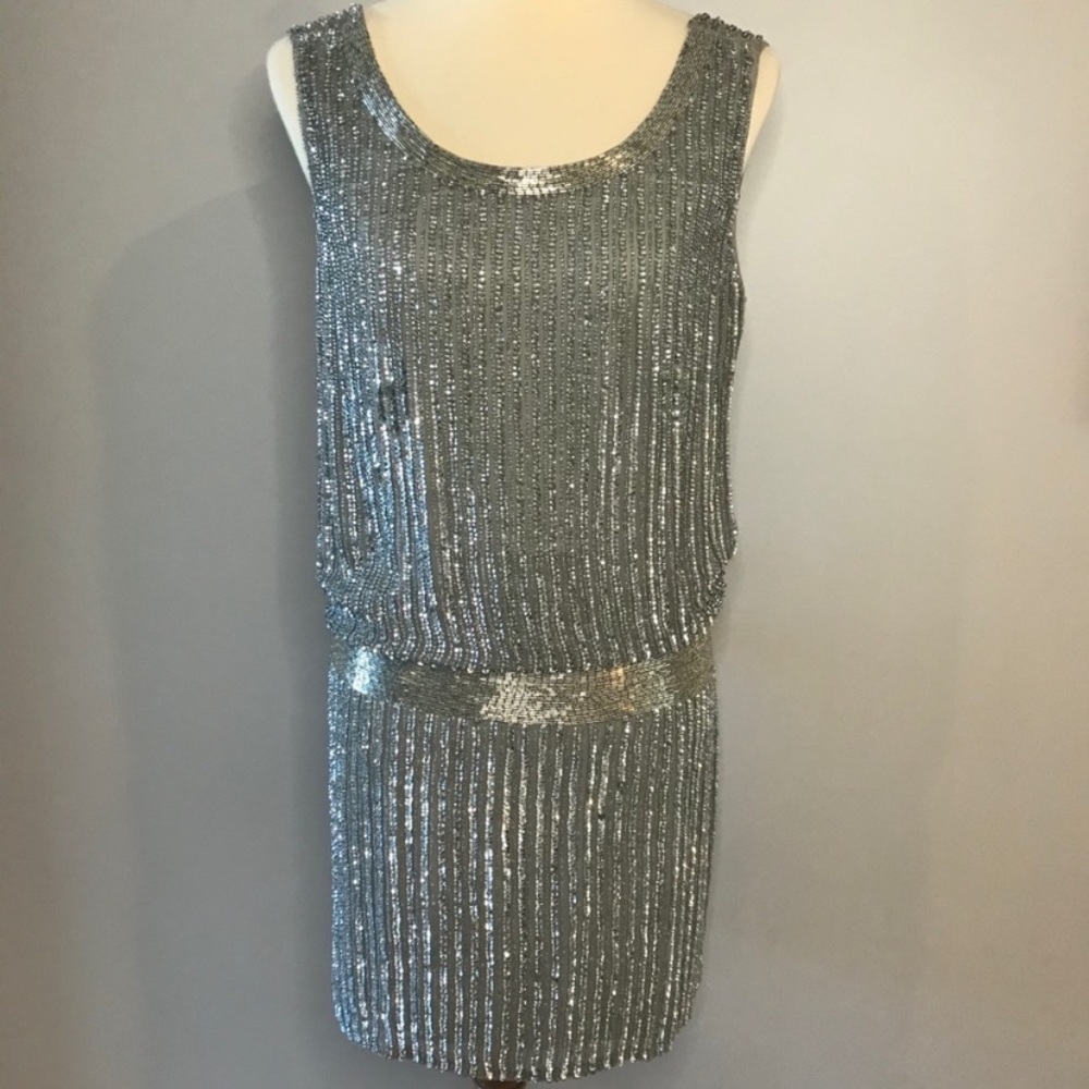Adrianna Papell fully beaded low back dressy dress - Picture 12 of 16